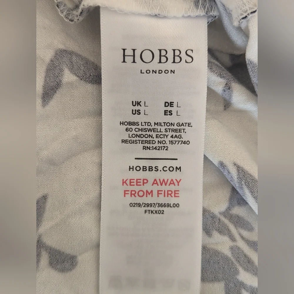 Hobbs black and white top size L - Picture 8 of 9